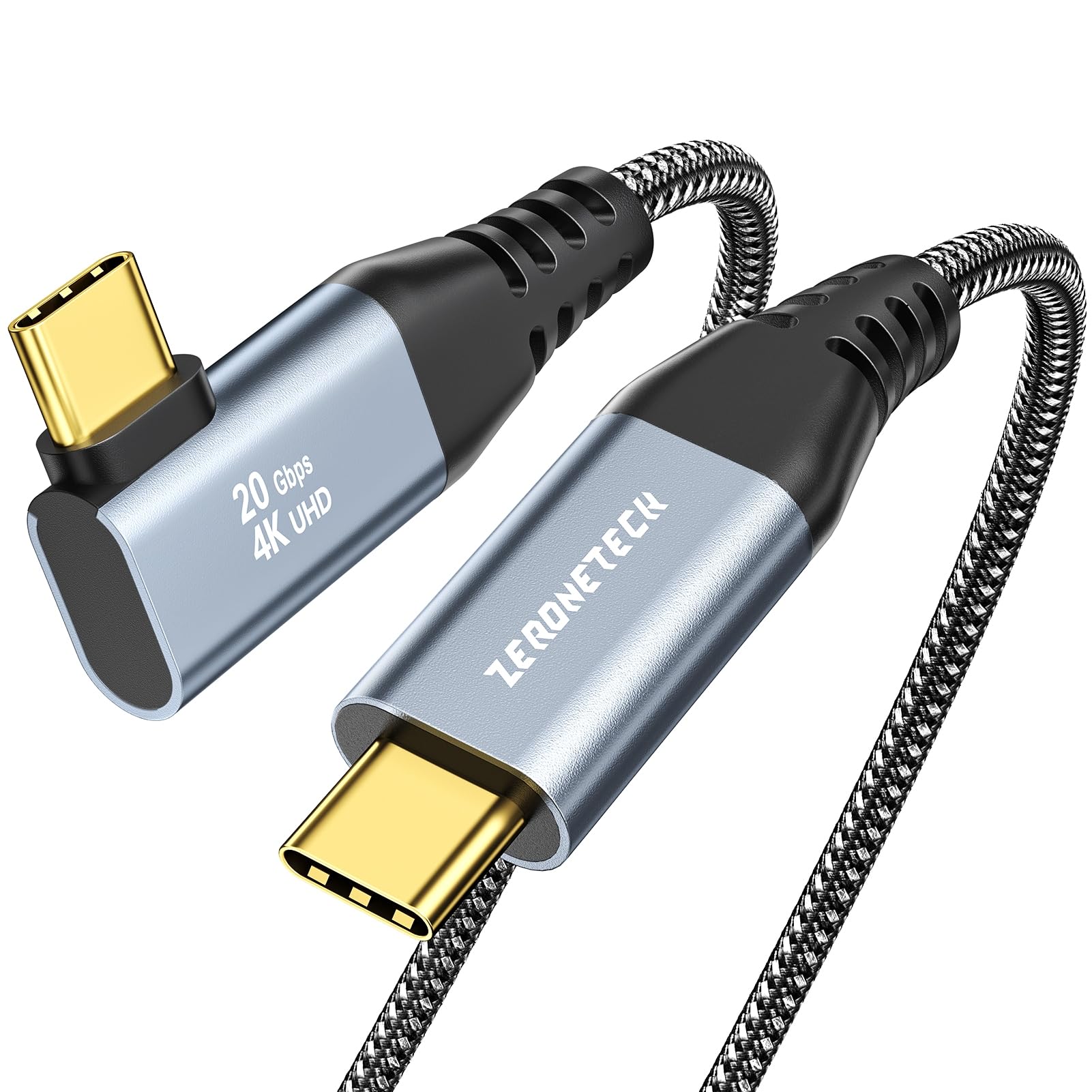 USB Type-C 有線テレビ 2m 4K相応う L字型 高速道路資料移らす 挿し画最終生産物 取り替えっこ有線テレビ 管する繋ぎ合わせる用