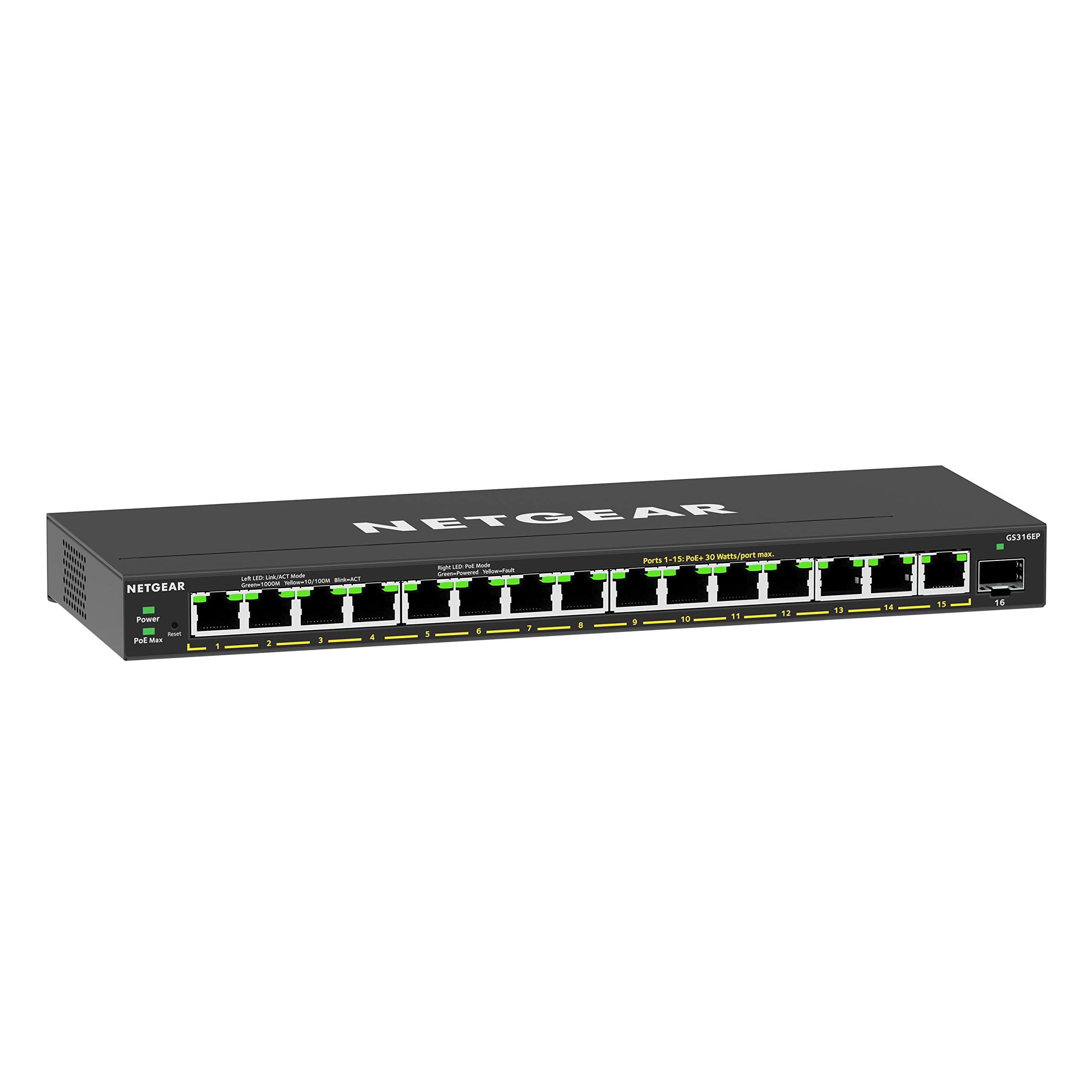 スイッチングこしき 16界面 1Gbps PoE+給電 180W 金属元素筐体 静音気違い受け答え ギガビット相応う 網状組織こしき 卓上型 飾りつけ相応う