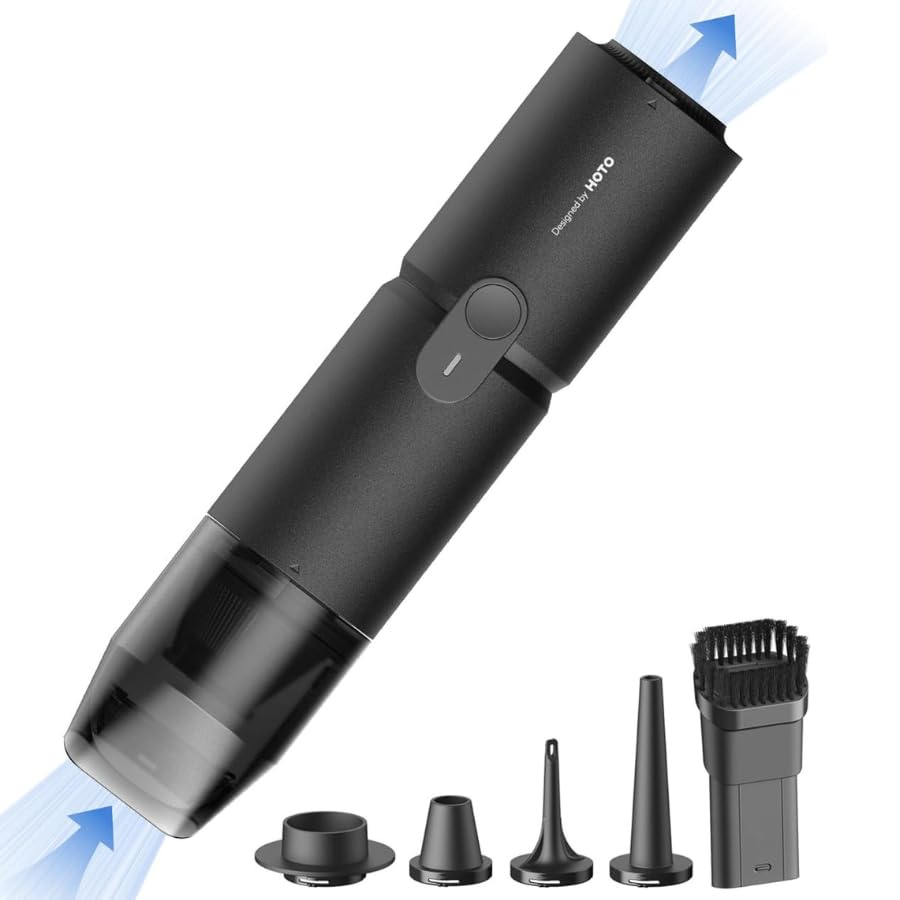 4WAY小型エアクリーナー バキューム ブロー 一台二役 15000Pa 強力吸引力 ハンディクリーナー 掃除機 22m/s高速エアブロー 500L/minインフレーター コンパクト フィルター 多用途 お掃除 空気抜き ｜EverestOnline
