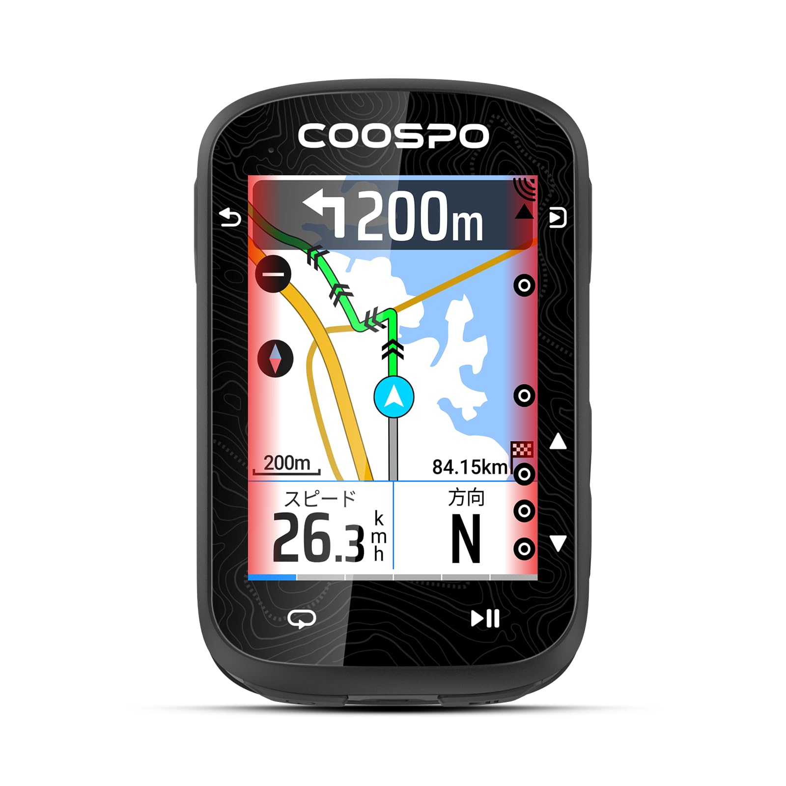 サイクルコンピュータ GPS 2.4インチ カラータッチスクリーン 自転車 ナビ スピードメーター ロードバイク 速度計 無線Bluetooth5.0&ANT+対応 ロングバッテリー 明るさの自動調節 IP67防水 日本語|EverestOnline