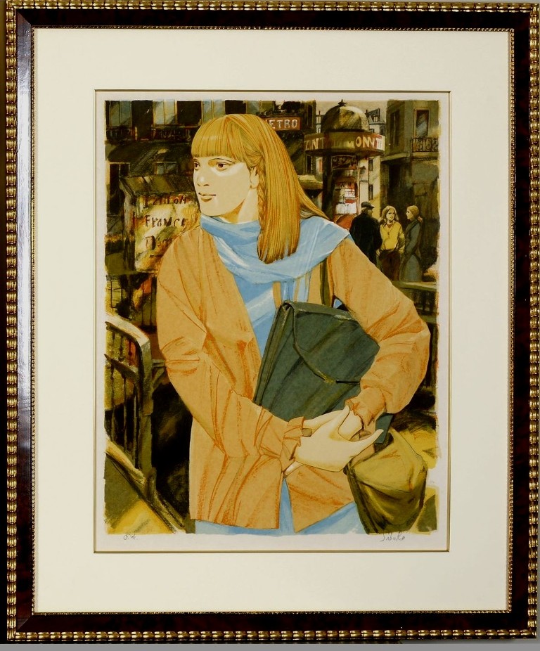 楽天市場】鶴田一郎 みつめて リトグラフ 1998年作
