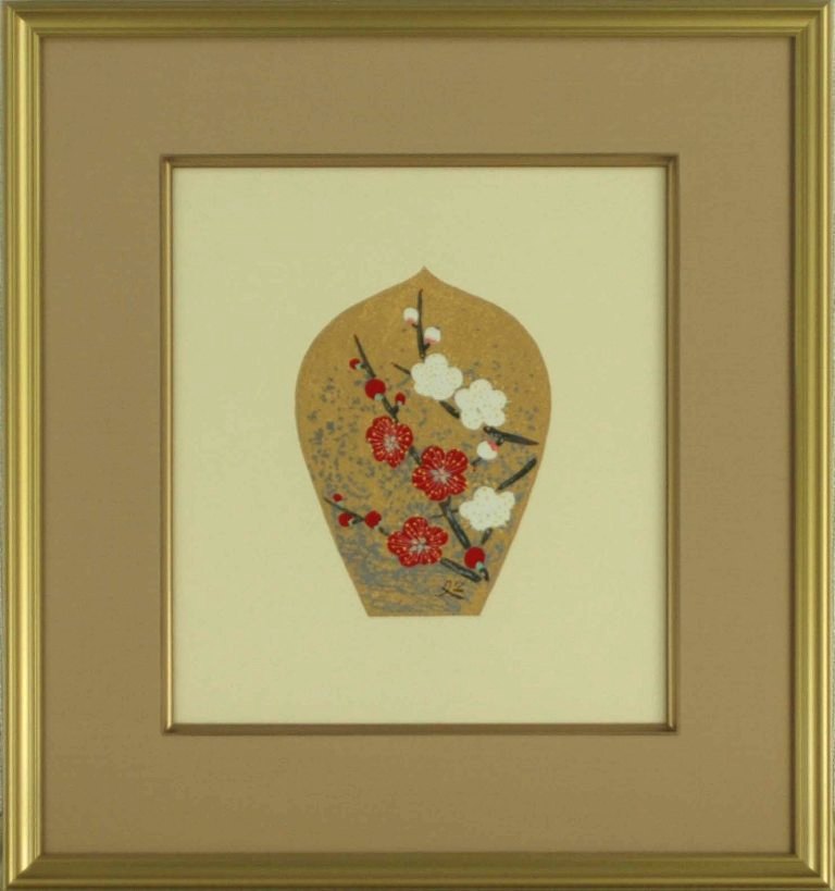 楽天市場】漆絵 狩野山楽の名作「紅梅図」 nh227 : 絵画制作専門