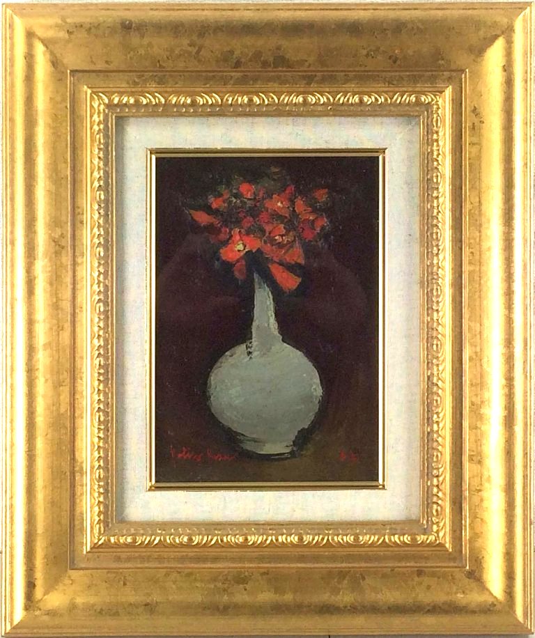 葛西四雄 「花」 油彩SM|小野画廊