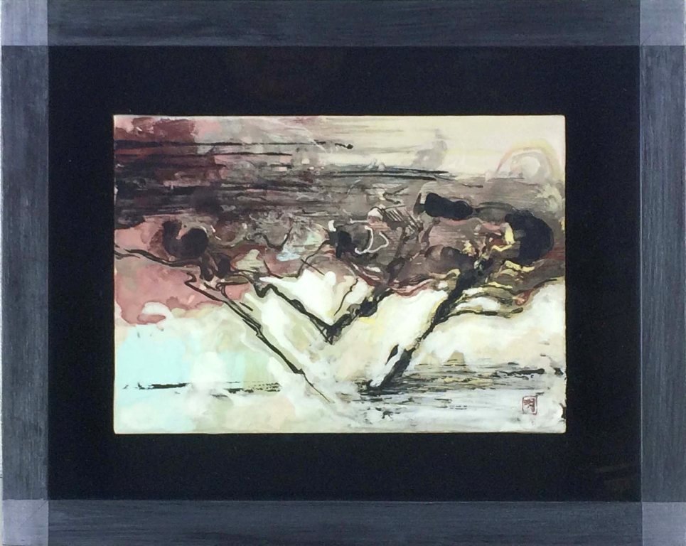 高橋常雄 「上越風景」 日本画１０号 小野画廊