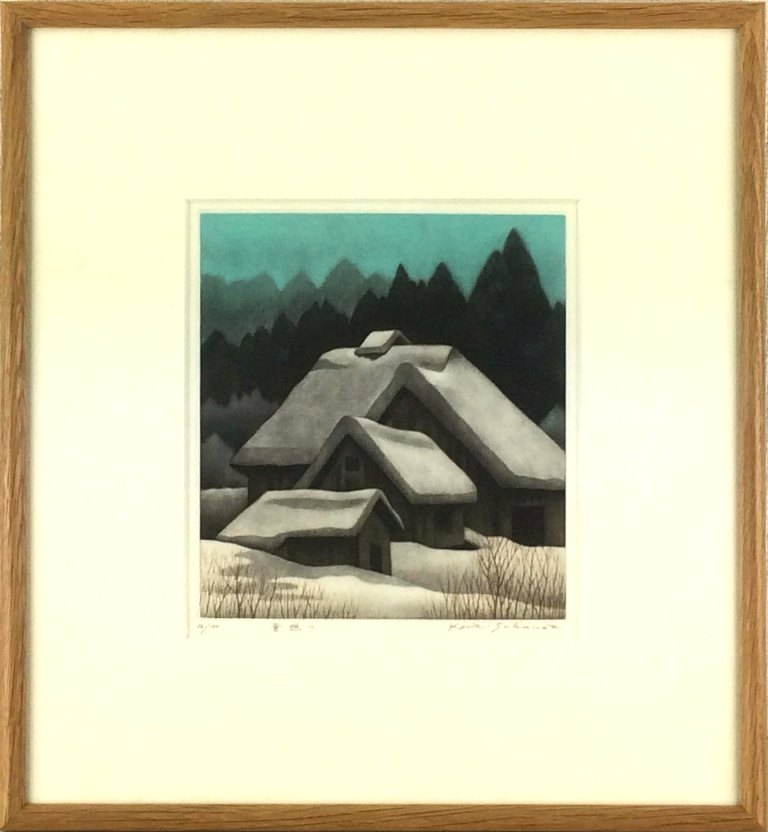 楽天市場】岡本省吾 「朝の木」 銅版画 : 小野画廊