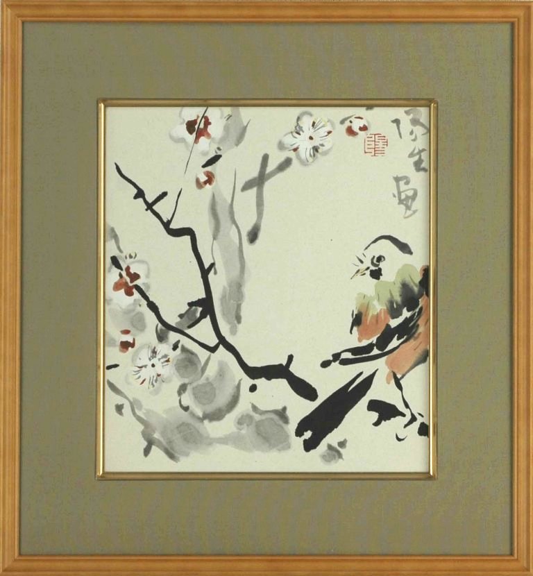 岡部 陽　「花鳥図」　水彩色紙｜小野画廊