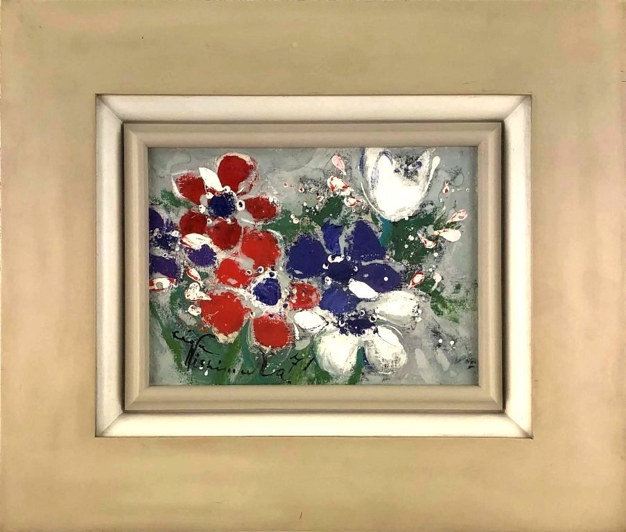 楽天市場】杢田たけを 「花と白馬」 油彩６号 : 小野画廊