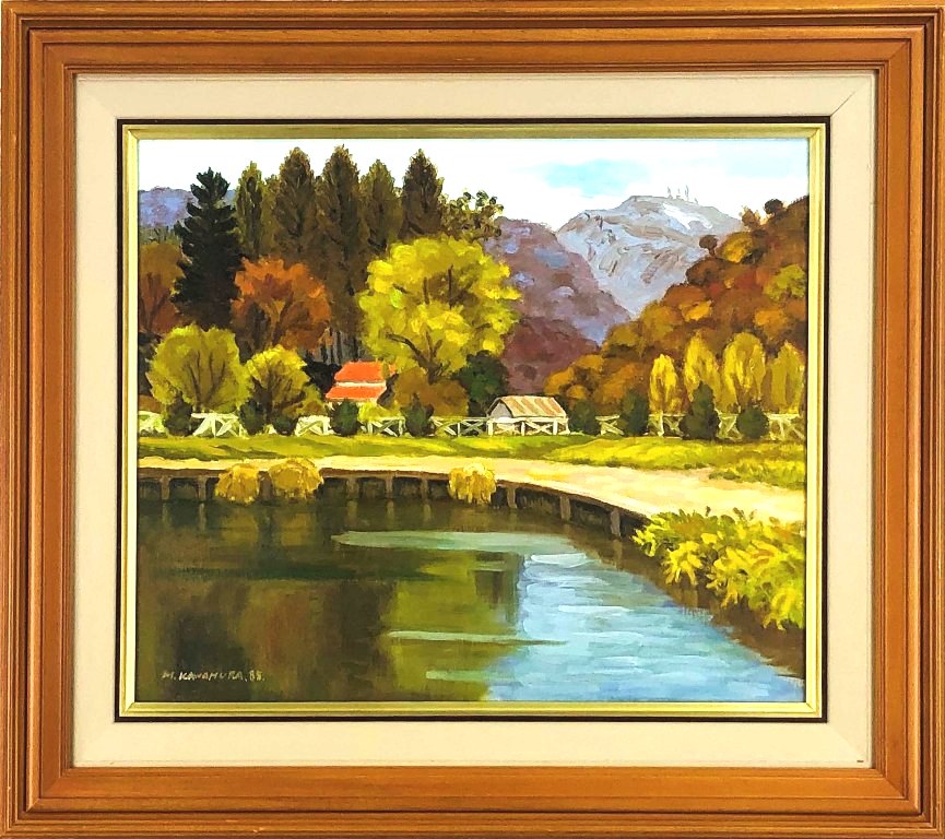 中村勝美　聖堂遠望　シャルトル　油彩SM　絵画　油絵　額装 専門店では 中村勝美 聖堂遠望 シャルトル 油彩SM 絵画 油絵