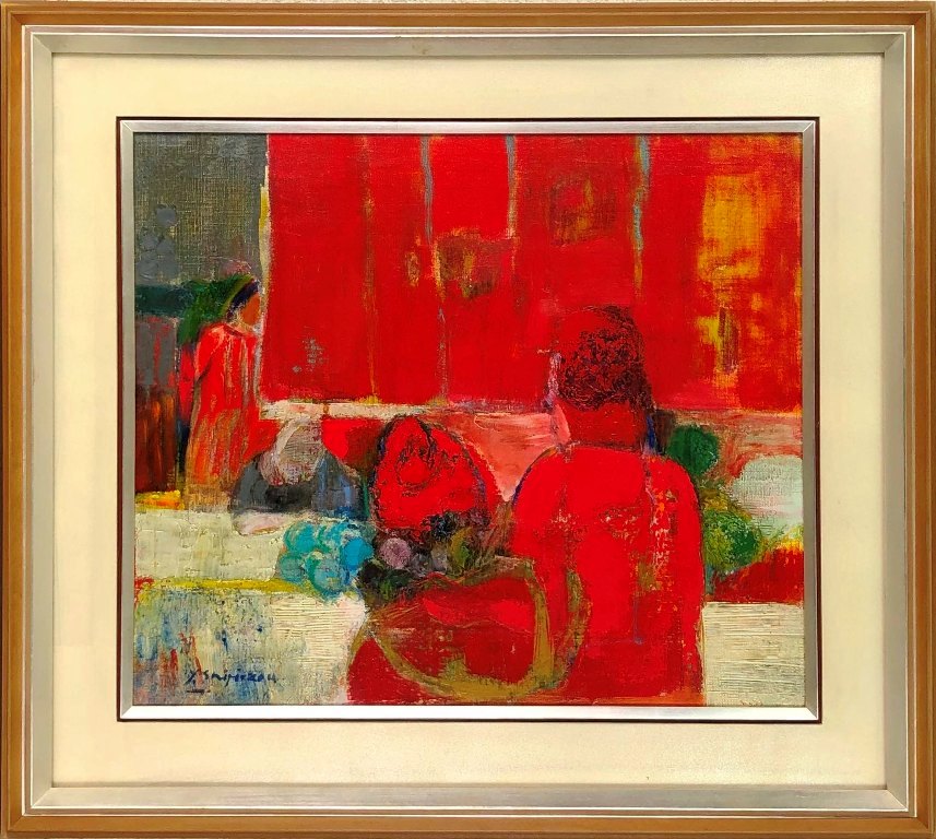 楽天市場】松井ヨシアキ 花を持ったピエロ 油彩8号 : ギャラリー