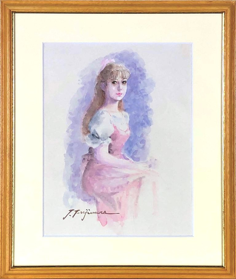 楽天市場】藤井 勉 「 少女 」 リトグラフ ( 石版画 ) + 手彩色 : 内田画廊