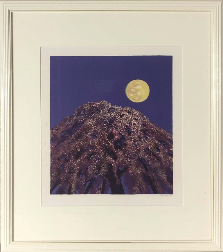 美品【真作】梅原龍三郎　浅間山　リトグラフ、『印、サイン、エディション入り』 美品【真作】梅原龍三郎 浅間山 リトグラフ、『印、サイン