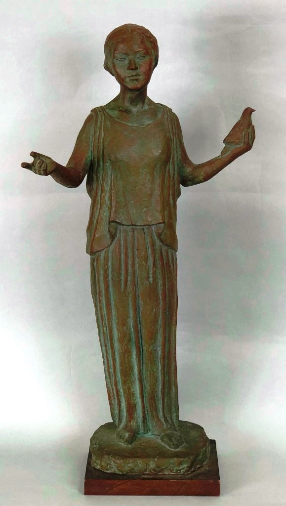 楽天市場】北村西望 「喜ぶ少女」 ブロンズレリーフ : 小野画廊