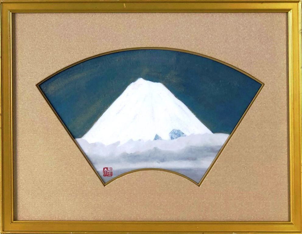 楽天市場】水越由喜『花菖蒲』日本画 扇面【中古】 : 内田画廊