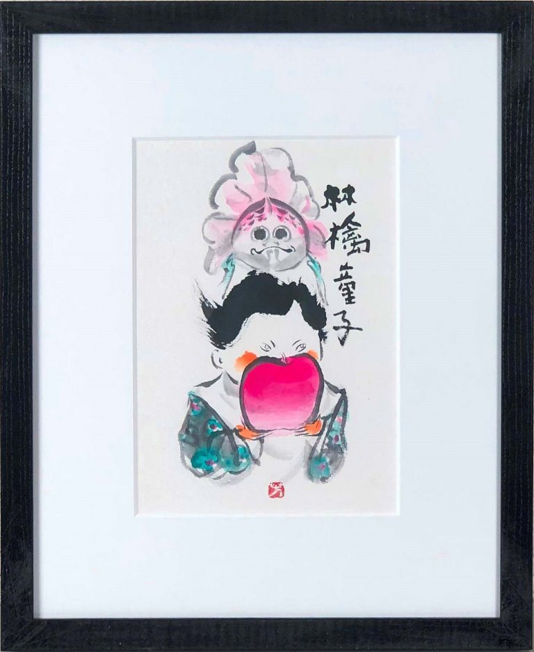 楽天市場】佐藤継雄 「紅白椿」 墨彩 : 小野画廊