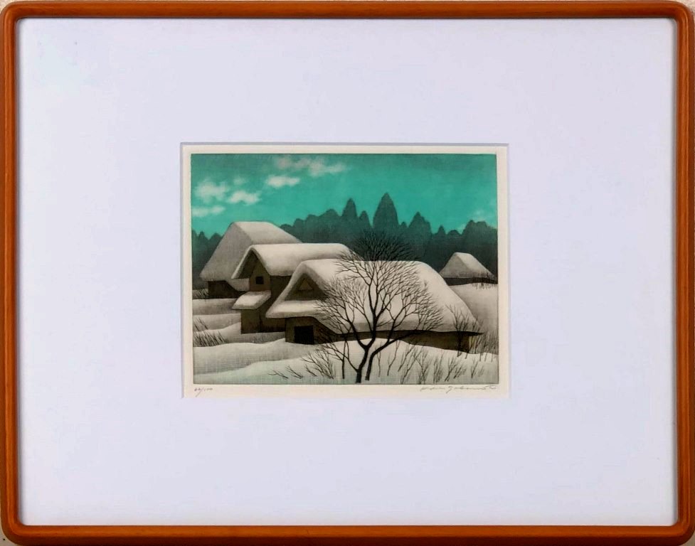 楽天市場】坂本好一 「雪想い」 銅版画 : 小野画廊