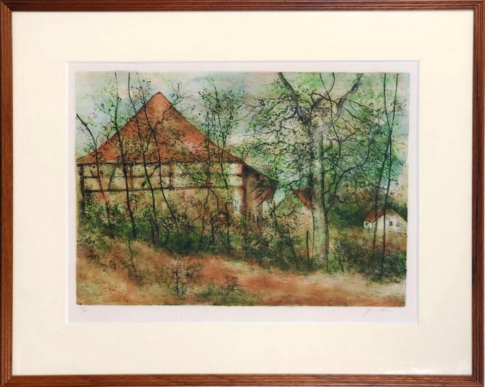 ベルナール.ガントナーの風景画 版画 インテリアの絵画をリトグラフの版画で制作したベルナール
