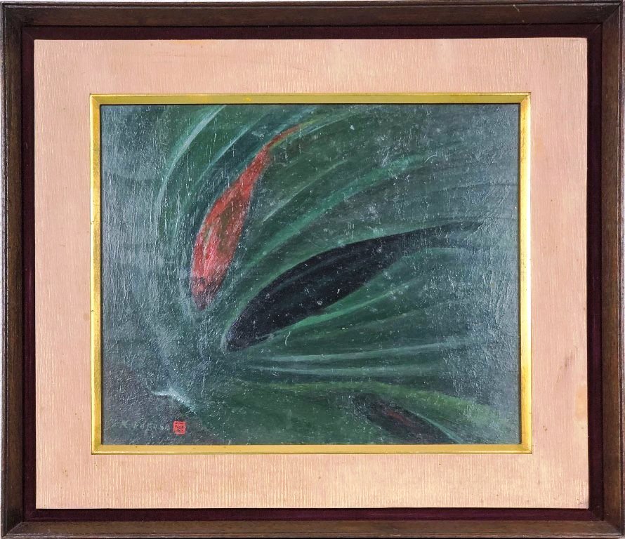 真作　小野重治郎『雲竜富士』龍　油彩画　絵画　昭和57年　F10 砂田友治「富士山」油絵・F4号 絵画買取・販売の小竹美術