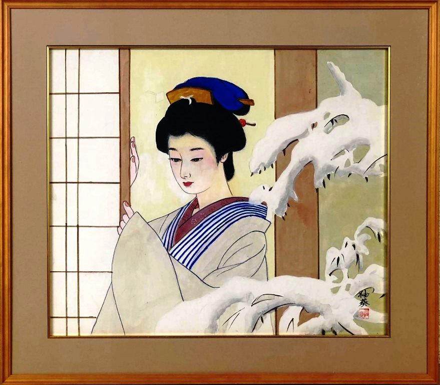 青山亘幹　絵画　夏　日本画 青山亘幹 絵画 夏 日本画 （美術品】【GLC】青山亘幹 「夏