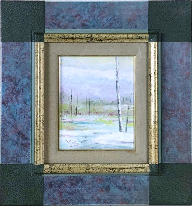 白石芳春　「冬景」　油彩０号