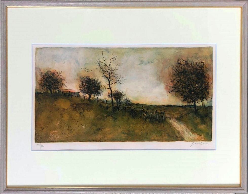 楽天市場】ベルナール カトラン リトグラフ 1972年 赤と青の