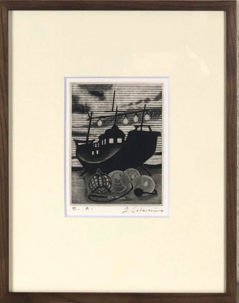 尾崎志郎『レンガのサイロ』木版画【真作保証】 絵画 尾崎志郎 『レンガのサイロ』 木版画 - 北海道画廊