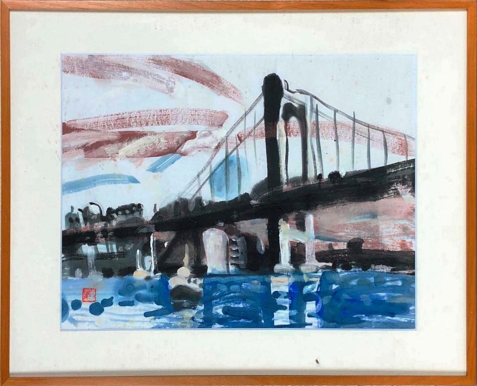 楽天市場】佐藤継雄 「紅白椿」 墨彩 : 小野画廊