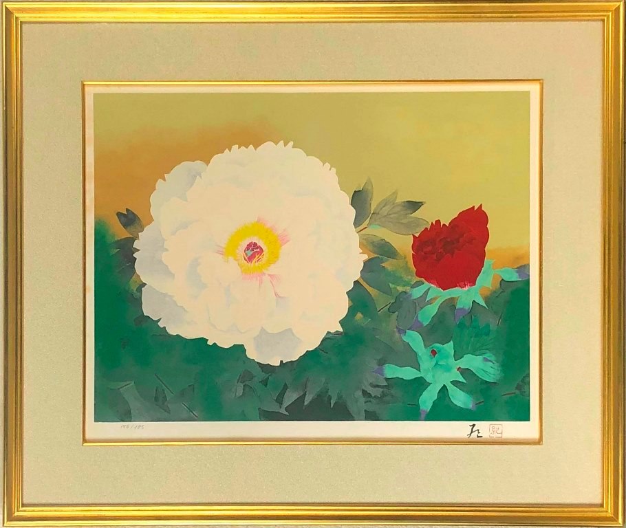 大藪雅孝 絵画 リトグラフ 「 松 」 昭和のモダニズム 日本画 です。 大藪雅孝 絵画 リトグラフ 「 松 」 昭和のモダニズム 日本画 です