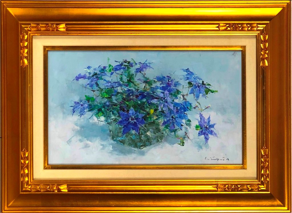 油絵 福田俊三「コスモス」　SMサイズ 油絵 福田俊三「コスモス」 SMサイズ 油絵 福田俊三「コスモス