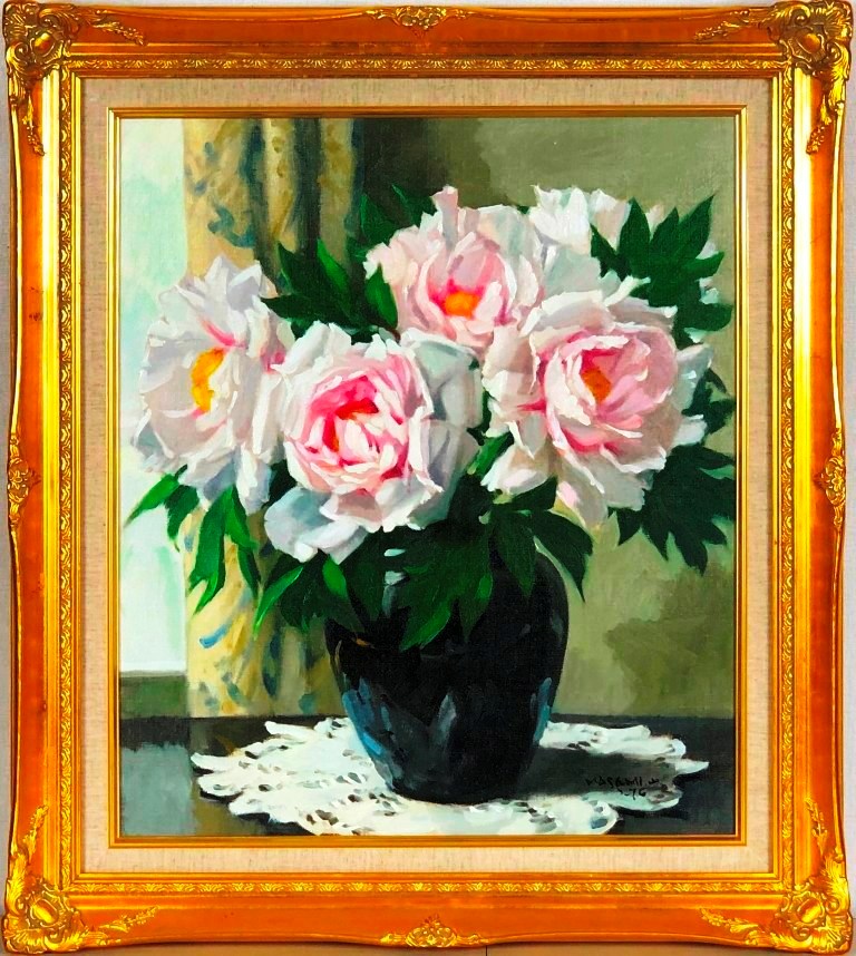 楽天市場】後藤順一 朱牡丹 日本画10号 : ギャラリーダッドアート