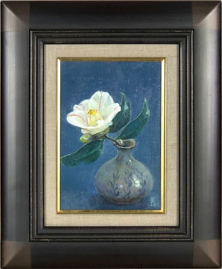 楽天市場】小館善四郎 「油壺紅白椿」 油彩4号 : 小野画廊