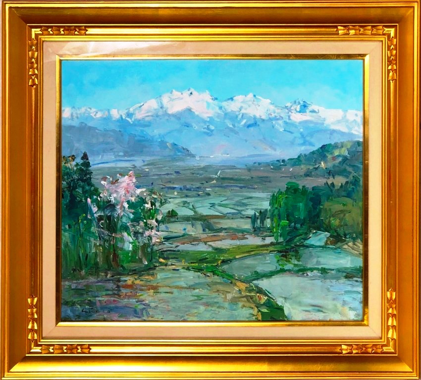 真作 嶋津和幸 上高地の朝 油彩画 風景画 6号 真作 嶋津和幸 上高地の朝 油彩画 風景画 6号 - メルカリ