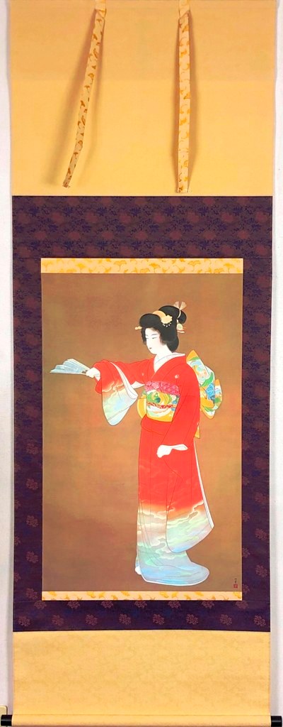 上村松園　「序の舞」　工芸軸