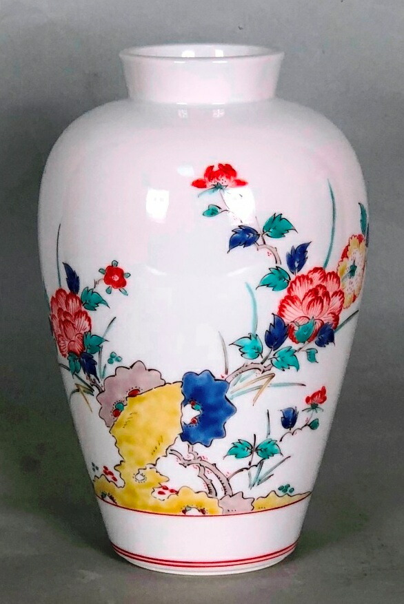 楽天市場】酒井田柿右衛門（十三代） 「錦 岩菊文 花瓶」 共箱