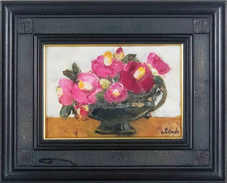 楽天市場】栗原喜依子 鏡の前 油彩6号 藤田嗣治を思わせる独特の