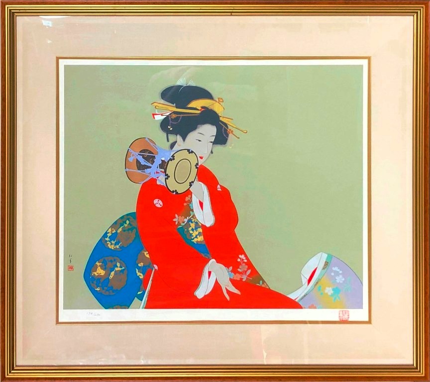 楽天市場】前田青邨 「 千羽鶴 」 彩美版 ・ シルクスクリーン
