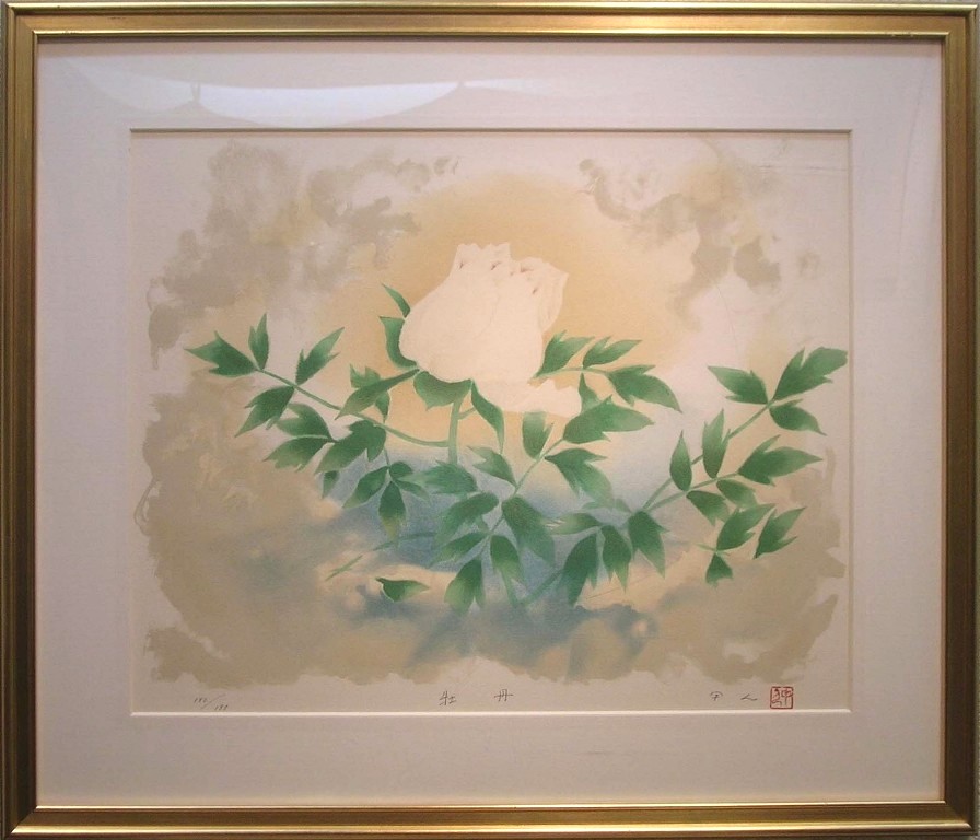楽天市場】大藪雅孝 「 牡丹 」 オリジナル リトグラフ : 内田画廊