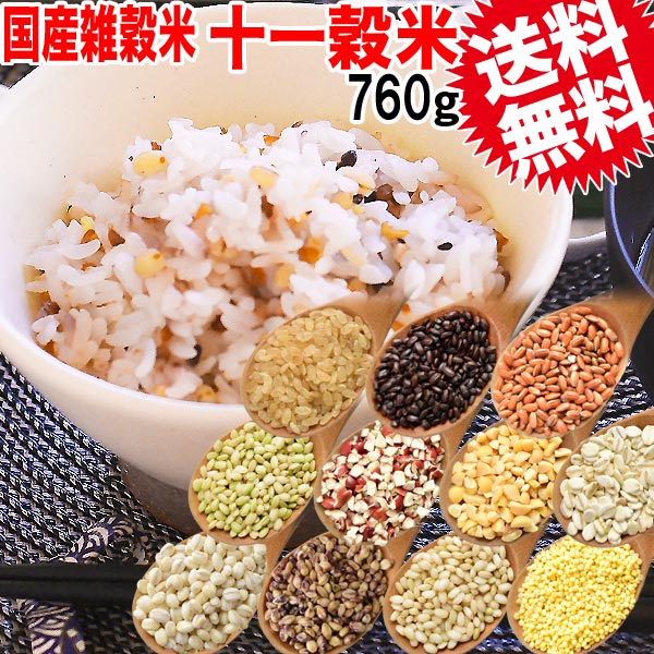 国産 もち麦 入り 十一雑穀米 760g×1袋 本物の