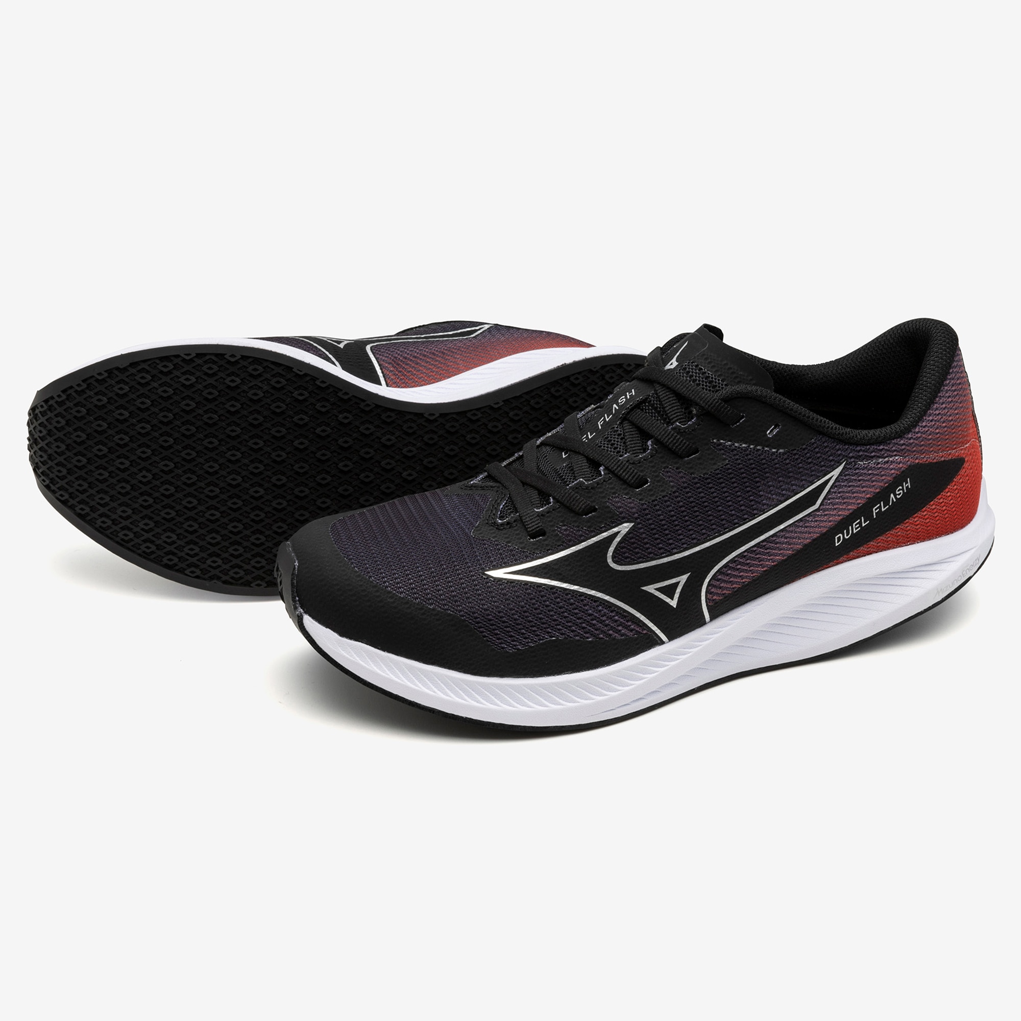 【貨物輸送無料】MIZUNO（ミズノ）デュエルフラッシュ(大地引きくらべる)[ユニ一発やる] 01:黒いこと×しろがね色×赤いこと U1GD2380