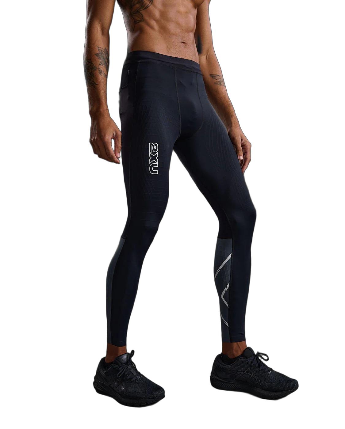 【送料無料】2XU Light Speed React Compression Tights ライトスピード リアクト コンプレッション タイツ MA7049B メンズ 反射材あり|オノヤスポーツ店