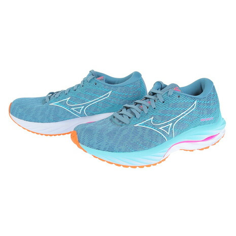 Mizuno WAVE RIDER 26 青/オレンジ シューズ MIZUNO ミズノ ウエーブライダー 26 SW(ブルー×グレー×オレンジ