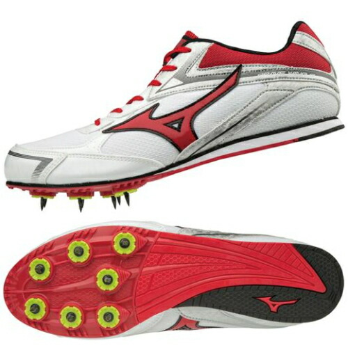 【貨物輸送無料】ミズノ(MIZUNO) ブレイブウィング3 白いこと×赤いこと U1GA183062 オールウェザー/土貨物自動車兼用スパイク