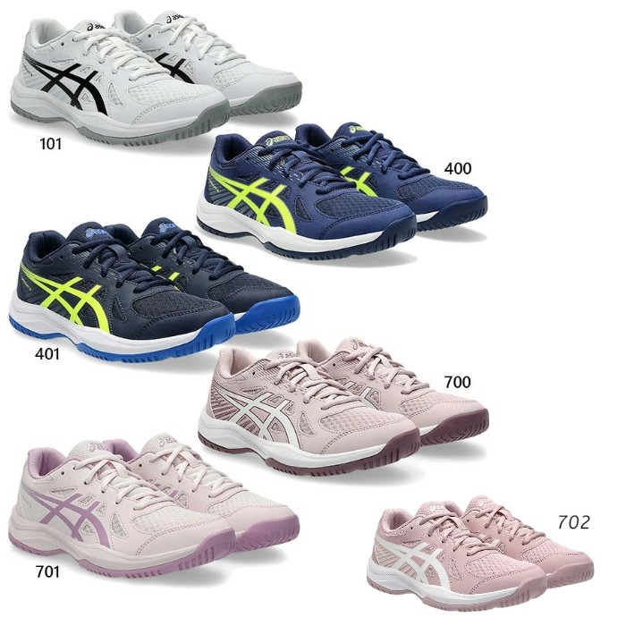 【貨物輸送無料】アシックス 排球シューズ お坊っちゃん 繰り上げる厚地の外套6 UPCOURT 6 GS 1074A045-101 asics キッズ