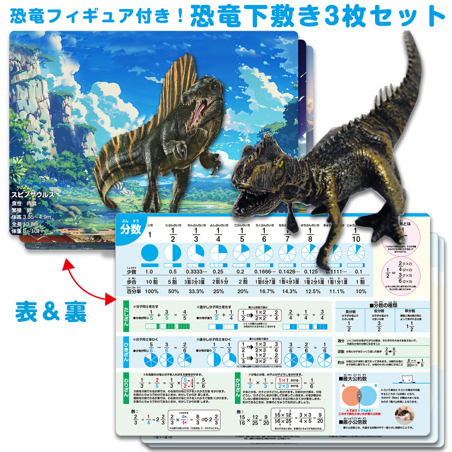 楽天市場】恐竜カード付き！恐竜下敷き3枚セット 恐竜下敷き 恐竜下敷
