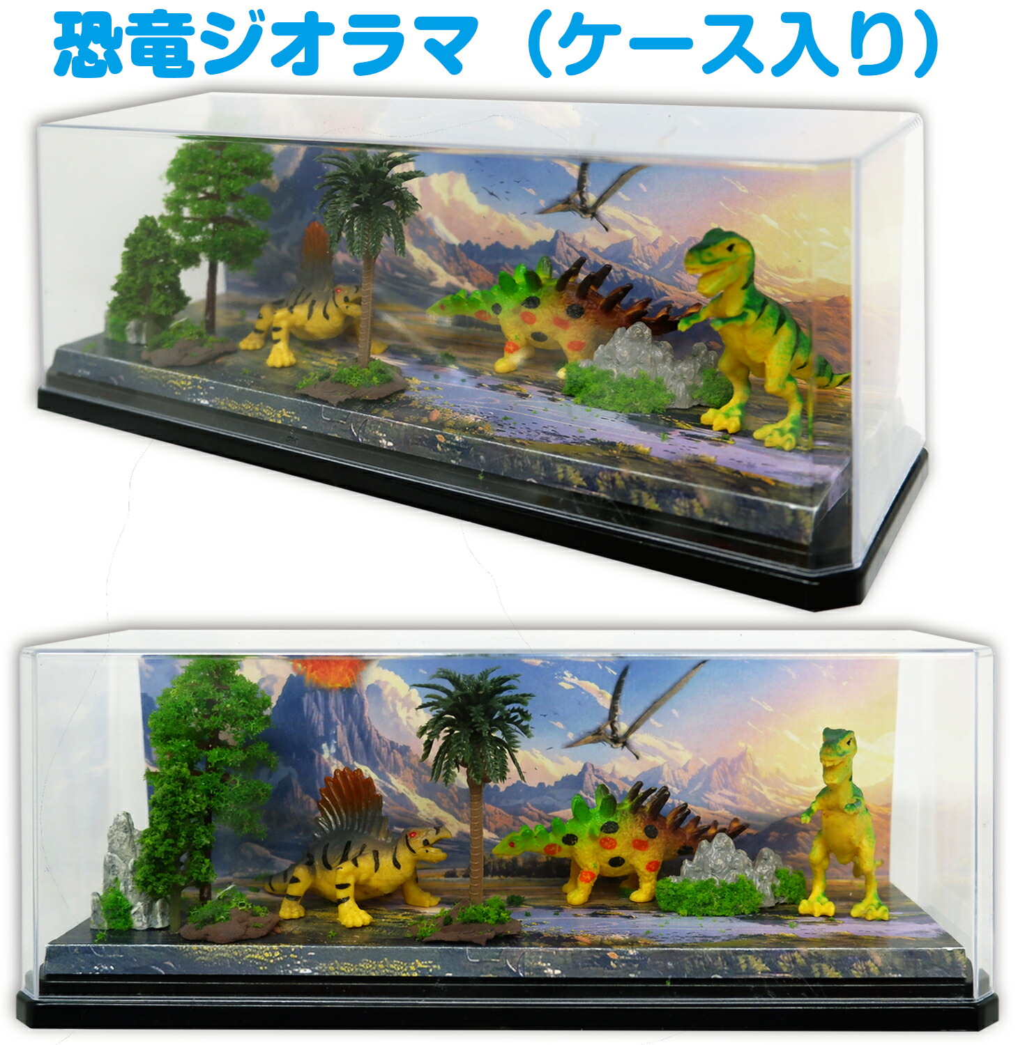 楽天市場】恐竜ジオラマ（ケース入り）恐竜ジオラマ ジオラマ 恐竜