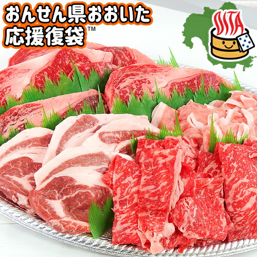 【応援企画】おんせん県おおいた ふっこう復袋(福袋) 精肉詰め合わせセットB 20,000円 送料込み 冷凍 ステーキ用 豚肉 切り落としなど 大分県支援 復興福袋 トキハインダストリー