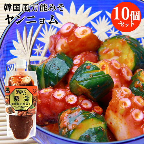 自宅で手軽に本格キムチ&韓国料理 まとめ買い 薬念(ヤンニョム) 200g×10個セット 韓国風万能みそ 旨辛生たれ キムチの素 保存料不使用 冷蔵 アリラン食堂【送料込】