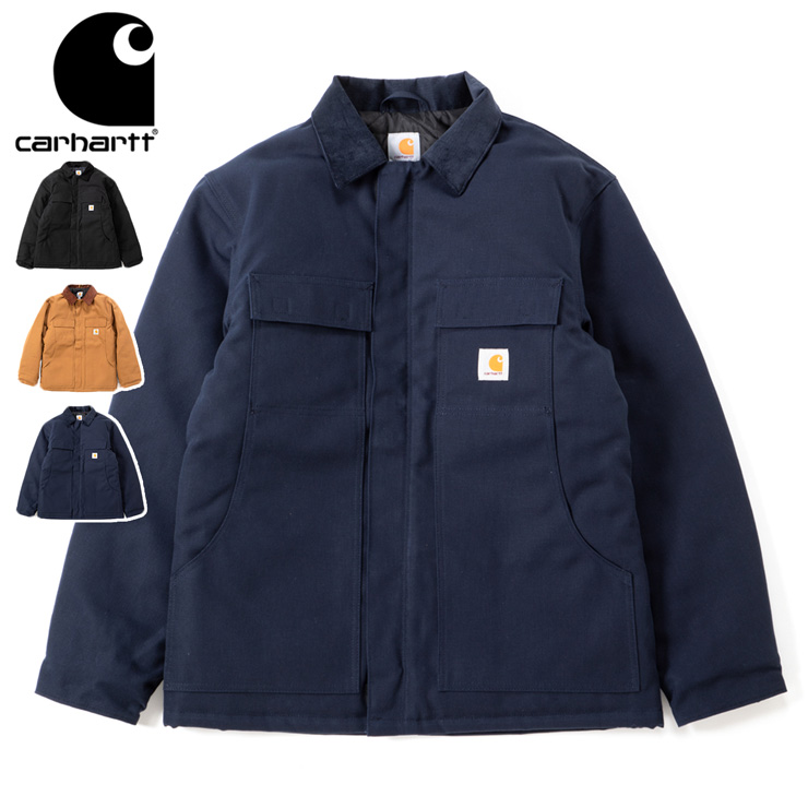 有名なブランド コート ジャケット ストリートアウター ブランド Carhartt おしゃれ Carhartt Traditional コート カーハート ダック ベージュ ブラウン ブラック 黒 男性 男 レディースアウター メンズアウター レディース メンズ ダックコート 冬 秋 秋冬 防寒