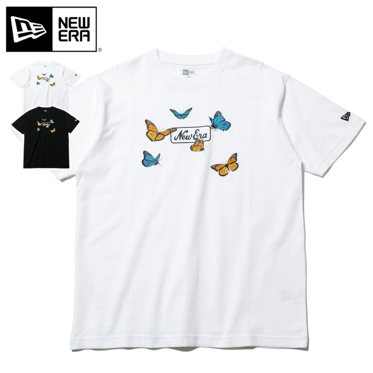 楽天市場 ニューエラ New Era Tシャツ ショートスリーブ 半袖 Butterfly バタフライ コットン 綿100 メンズ Aw 秋 冬 帽子屋ｏｎｓｐｏｔｚ