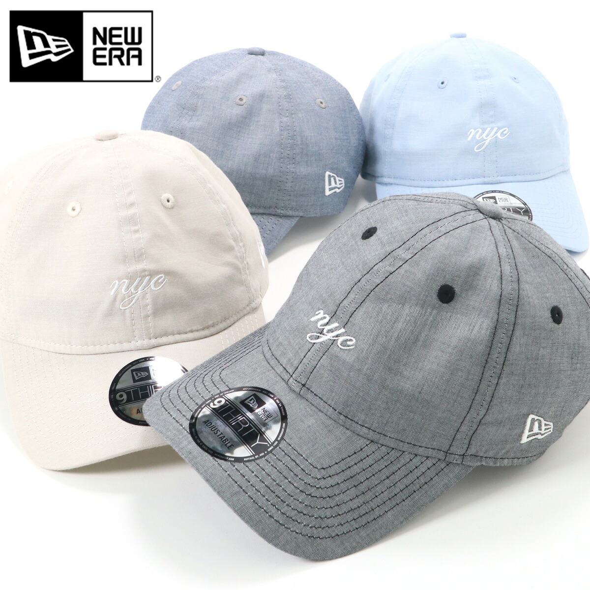 楽天市場 ニューエラ New Era 帽子 キャップ 9thirty ぼうし おしゃれ シンプル ストリート ブランド サイズ調整 大きいサイズ ユニセックス 930 Dungaree Sblu Swhi 春夏秋冬 メンズ レディース 帽子屋ｏｎｓｐｏｔｚ