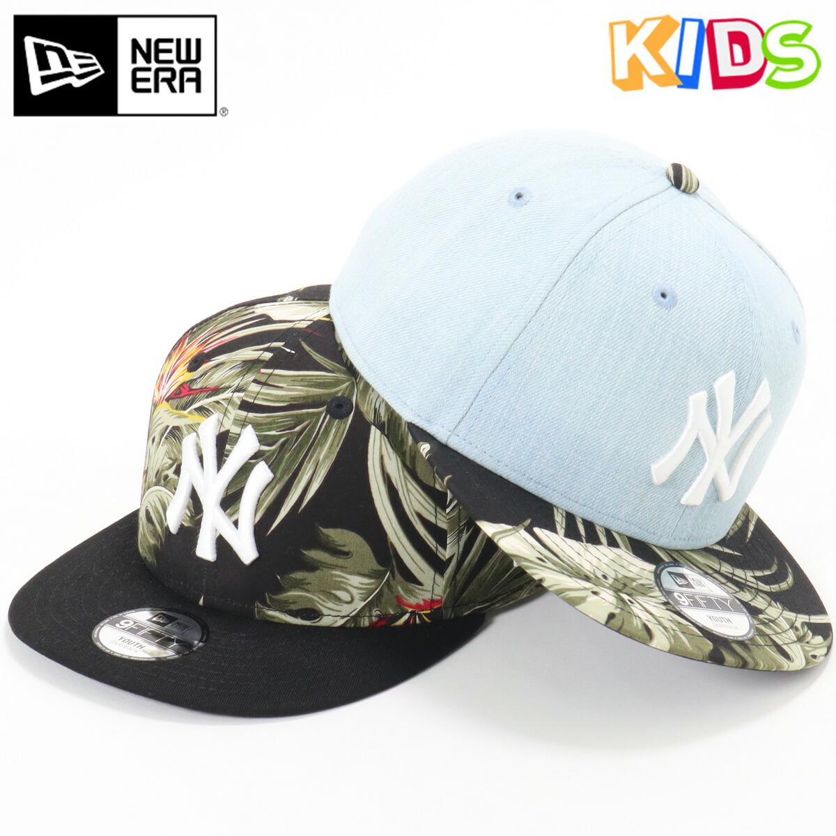 楽天市場 ニューエラ New Era 帽子 キャップ キッズ Youth 9fifty ボタニカル ニューヨーク ヤンキース 帽子 ぼうし おしゃれ ストリート ブランド 子供 こども 男の子 女の子 小学生 プレゼント サイズ調整 春夏秋冬 キッズ 子供用 帽子屋ｏｎｓｐｏｔｚ